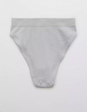 Aerie Seamless Logo High Waisted Mom Underwear