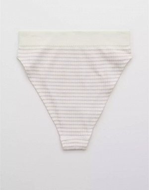 Aerie Seamless Logo High Waisted Mom Underwear