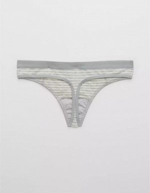 Aerie Cotton Elastic Thong Underwear