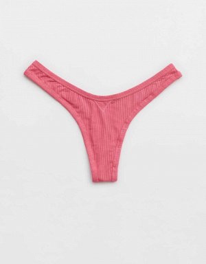 Aerie Modal Ribbed High Cut Thong Underwear