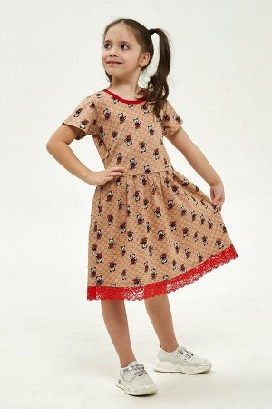 Платье 13533 детское коричневый