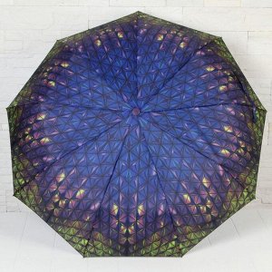Зонт женский автоматический «3D», 3 сложения, 9 спиц, R = 49, цвет МИКС