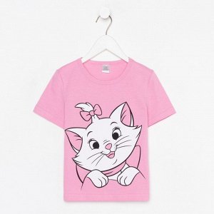 Футболка для девочки Disney «Мари», рост 98-104 (30), розовая