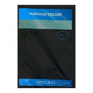 Бумага цветная Fabriano COLORE, 210 х 297мм, 185г/м², NEGRO, чёрная