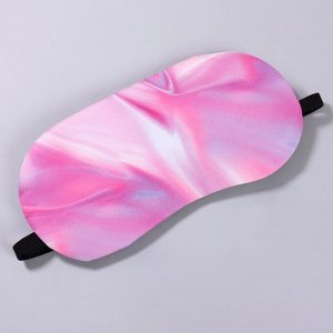 Маска для сна с гелевым вкладышем «Шёлк», 19 x 10 см, резинка одинарная, цвет розовый