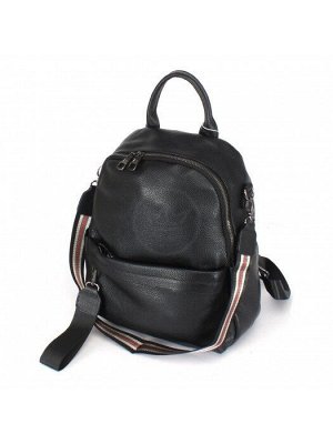 Рюкзак жен натуральная кожа OPI-89111,  1отд,  4внутр+5внеш/карм,  черный 243268