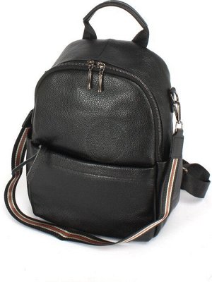 Рюкзак жен натуральная кожа OPI-8527,  1отд,  4внутр+4внеш/карм,  черный 247370
