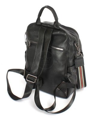Рюкзак жен натуральная кожа OPI-8550,  2отд,  4внутр+4внеш/карм,  черный 247369