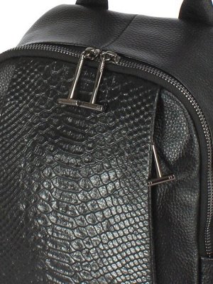 Рюкзак жен натуральная кожа OPI-8819,  1отд,  4внутр+5внеш/карм,  черный 247371