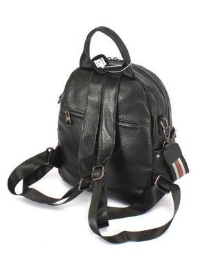 Рюкзак жен натуральная кожа OPI-89121,  1отд,  4внутр+4внеш/карм,  черный 247378