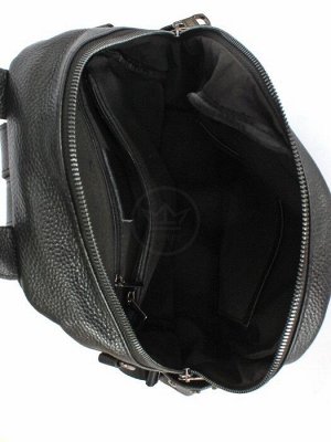 Рюкзак жен натуральная кожа OPI-89121,  1отд,  4внутр+4внеш/карм,  черный 247378