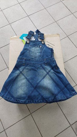 Платье джинсовое для девочки индиго