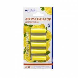 A-03 Ароматизатор Euroclean для пылесоса "Лимон", 5 шт