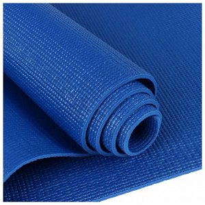 Коврик для йоги 173 x 61 x 0,6 см, цвет синий