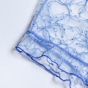 Женский комплект белья: бюстгальтер + трусы + шорты, цвет синий
