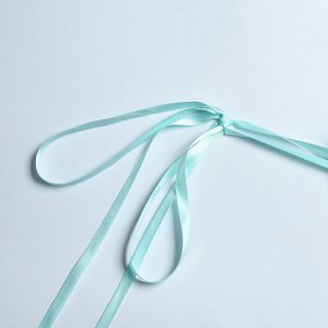 Женский комплект белья: бюстгальтер + трусы, с завязками, цвет зелено-голубой