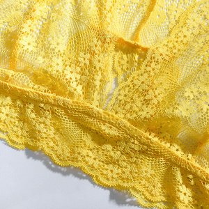 Женский комплект белья: бюстгальтер-топ + трусы, цвет желтый