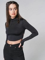 Футболка с длин.рукавом - S  ЧЕРНЫЙ