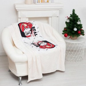 Подушкa-плед Этель Real Santa, подушкa 40*40±3 см, плед 100*150 см 100%п/э, 280 г/м2