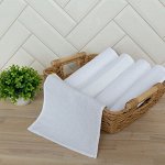 Салфетка для уборки 25х25 - 5 шт, белая вафля 200р, хлопок 100%