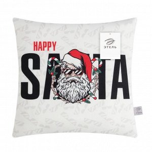 Подушкa-плед Этель Happy Santa, подушкa 40*40±3 см, плед 100*150 см 100%п/э, 280 г/м2