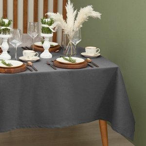 Скатерть  Kitchen 150х180 см, цвет серый, 100% хл, саржа 220 г/м2