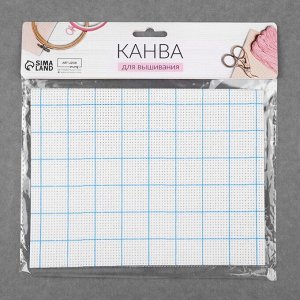 Канва для вышивания, в клетку, №11, 30 ? 20 см, цвет белый