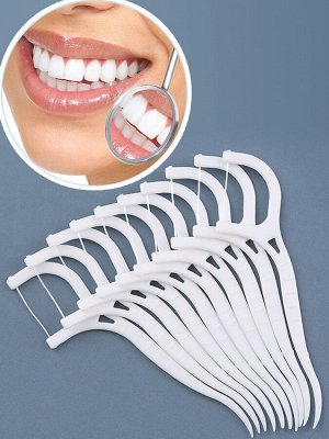 Флоссер для зубов/Зубная нить(пластиковая коробка) ,30 шт
