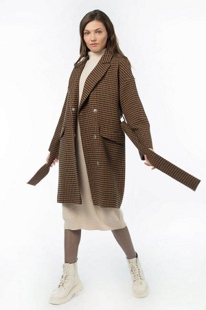 01-11070 Пальто женское демисезонное (пояс)
