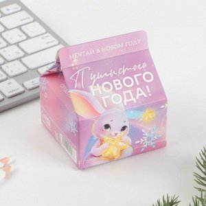 Коробка молоко футляр для бумаги "Пушистого Нового года!"