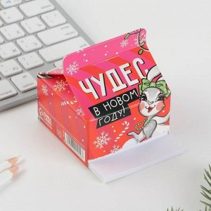 Коробка молоко футляр для бумаги "Чудес в Новом году!"