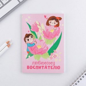 Блокнот «Любимому воспитатель», мягкая обложка, А6, 40 листов