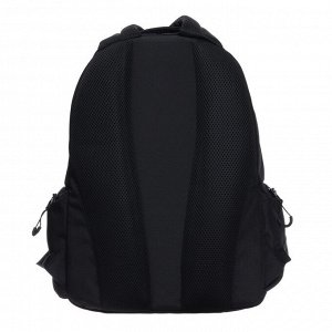 Рюкзак молодёжный Grizzly, 42 х 30 х 22 см, эргономичная спинка, чёрный