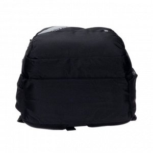 Рюкзак молодёжный Grizzly, 45 х 32 х 23 см, эргономичная спинка, отделение для ноутбука, чёрный/серый