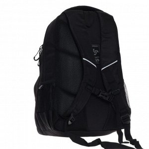 Рюкзак молодёжный Grizzly, 45 х 32 х 23 см, эргономичная спинка, чёрный/салатовый