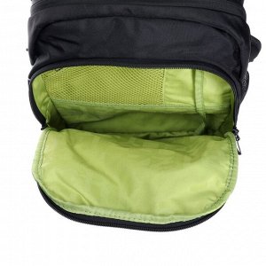 Рюкзак школьный Grizzly "Медведь", 38 х 26 х 20 см, эргономичная спинка, отделение для ноутбука, чёрный