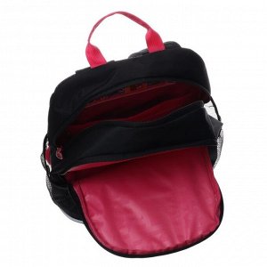 Рюкзак школьный Grizzly "Наушники", 38 х 28 х 18 см, эргономичная спинка, чёрный
