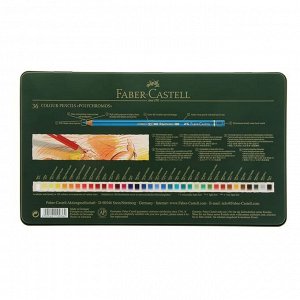 Карандаши художественные цветные Faber-Castell Polychromos® 36 цветов, в металлической коробке