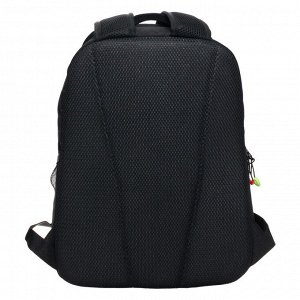 Рюкзак школьный эргономичная спинка, 38 х 29 х 17.5 см, 2 отделения, чёрный/цветной