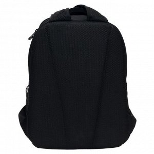 Рюкзак школьный эргономичная спинка, 38 х 29 х 17.5 см, 2 отделенияеления, "Космонавт", чёрный/голубой