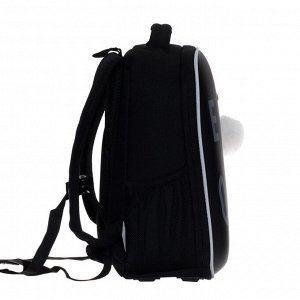 Рюкзак каркасный Grizzly "Кот", 36 х 26 х 17 см, отделение для ноутбука , чёрный
