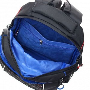 Рюкзак школьный эргономичная спинка, 40 х 27 х 16 см, отделение для ноутбука, "Игрок", чёрный/цветной