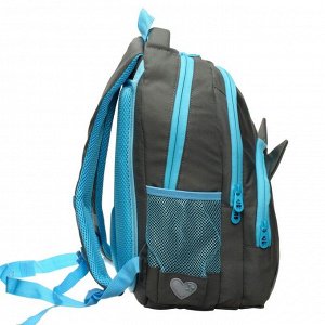 Рюкзак школьный эргономичная спинка, 40 х 27 х 20 см, отделение для ноутбука, серый