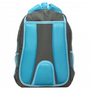 Рюкзак школьный эргономичная спинка, 40 х 27 х 20 см, отделение для ноутбука, серый