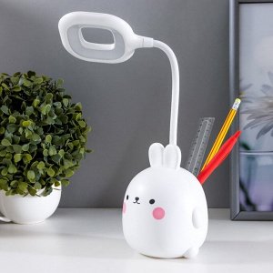 Лампа настольная "Зайка" LED 1 режим 4,2Вт USB белый 10х10х30 см