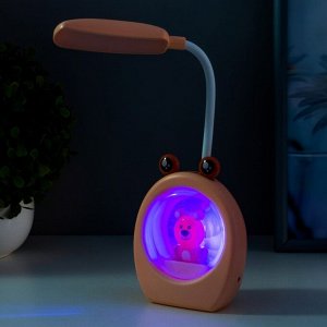 Лампа настольная "Крабер" LED 1 режим 1Вт USB розовый 26х6х9 см