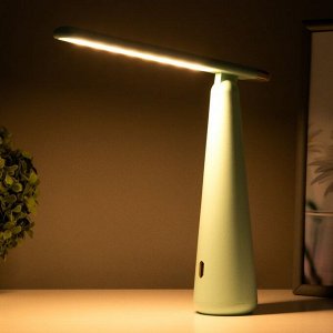 Лампа настольная «Страйк» LED 3 режима 1.5 Вт USB зеленый 6.8x6.8x28.5 см RISALUX