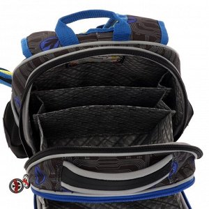 Рюкзак каркасный Across, 35 х 28 х 15 см, наполнение: мешок, пенал, брелок, синий