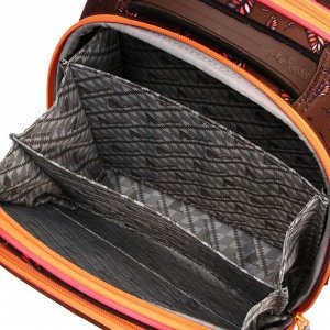 Рюкзак каркасный Across, 36 х 28 х 11 см, наполнение: мешок, брелок, оранжевый