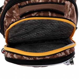 Рюкзак каркасный Across, 36 х 29 х 17 см, наполнение: мешок, брелок, оранжевый